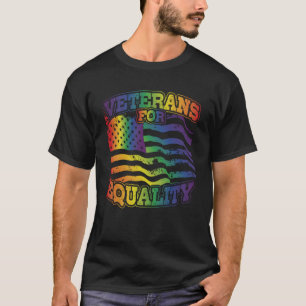 Veteraner för jämlikhet för militärt veteranstöd t shirt