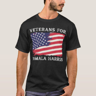 Veteraner för Kamala Harris 2024 Val USA flagga T Shirt