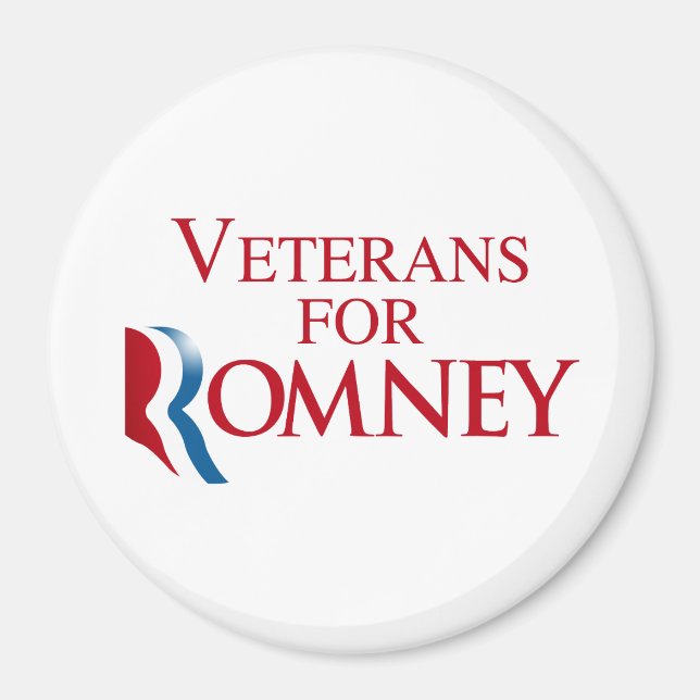 VETERANER FÖR ROMNEY.Png Magnet (Framsidan)