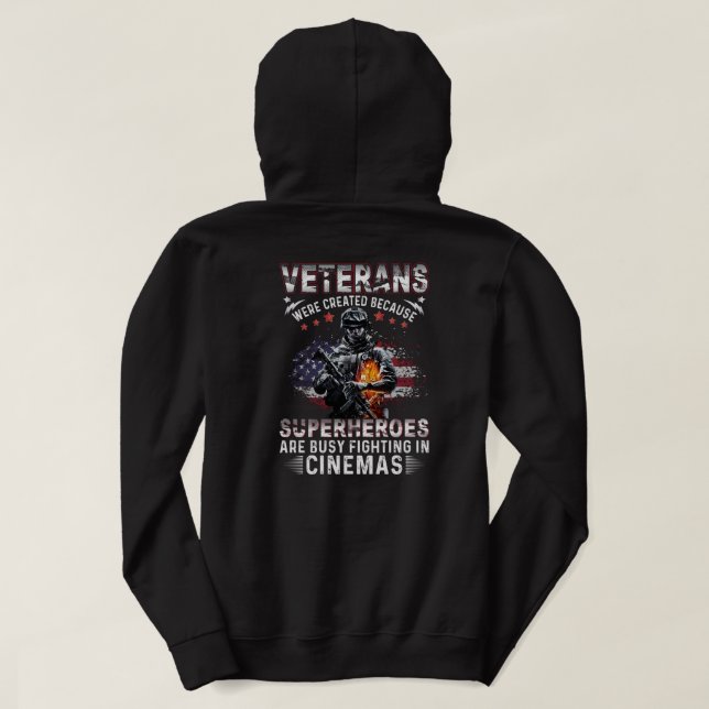 Veteraner för superhjältar i Cinemas Ho Hoodie (Design baksida)