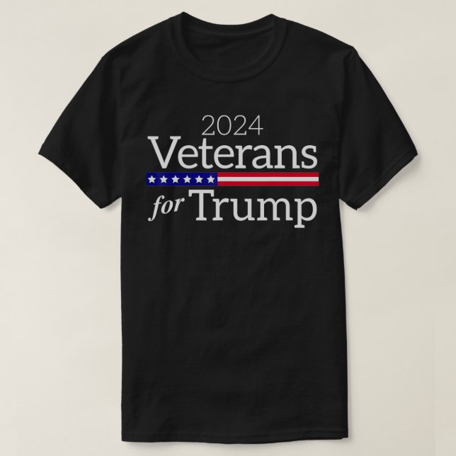 Veteraner for Trump 2024 Konservativ Republican TR T Shirt (Design framsida)
