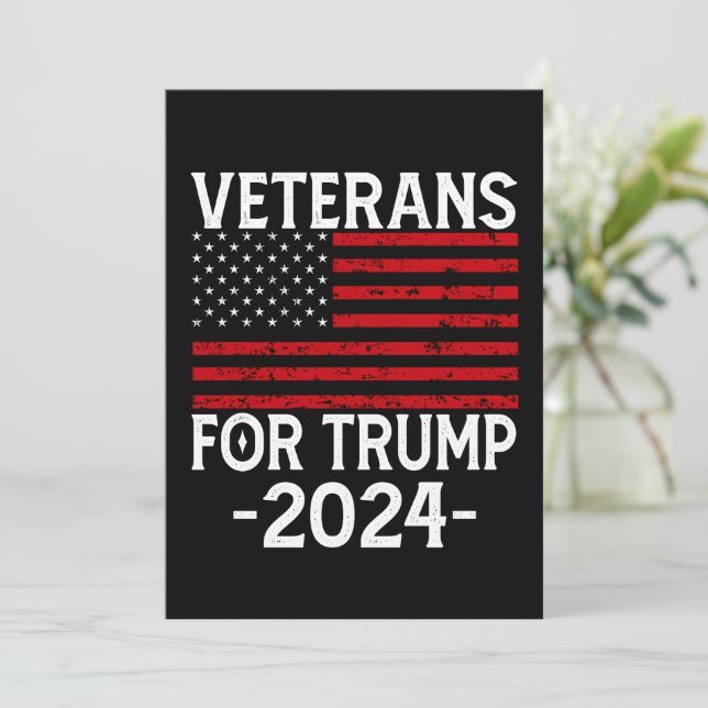 Veteraner för Trump 2024 Pro Trump Inbjudningar (Stående Fram)