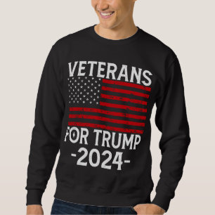 Veteraner för Trump 2024 Pro Trump Lång Ärmad Tröja
