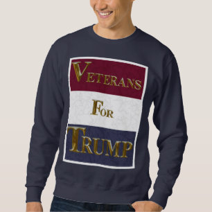 VETERANER FÖR TRUMP LÅNG ÄRMAD TRÖJA