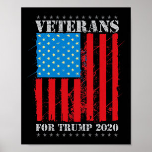 Veteraner För Trump Militära Republikanska Support Poster