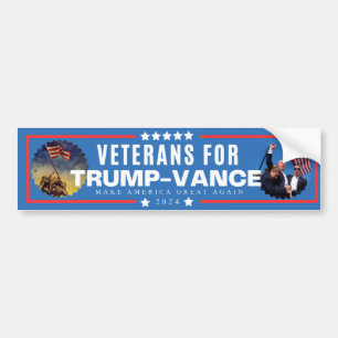 Veteraner för Trump Vance 2024 Bildekal