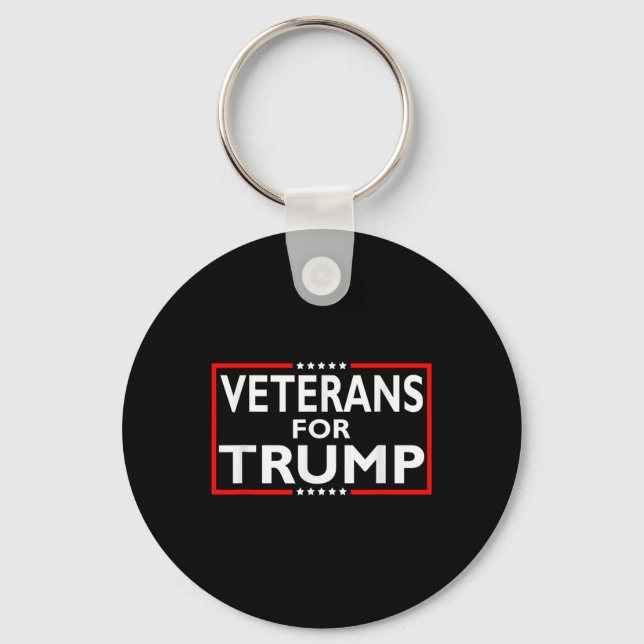 Veteraner för trumpens presidentval 2024 nyckelring (Framsida)