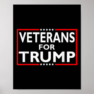 Veteraner för trumpens presidentval 2024 poster