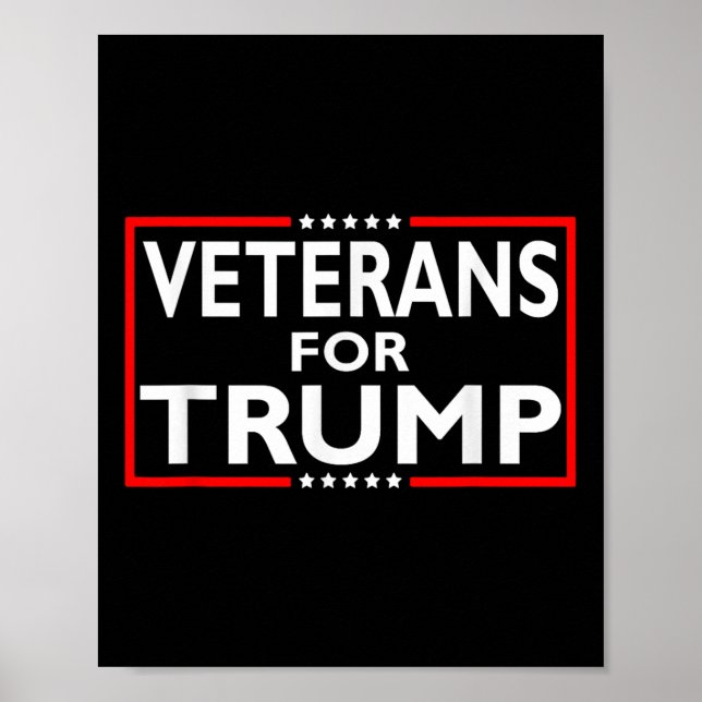 Veteraner för trumpens presidentval 2024 poster (Framsidan)