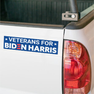 Veteraner i Anpassningsbarna Biden Harris Text Blu Bildekal