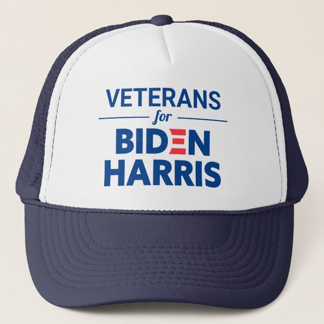 Veteraner i Anpassningsbarna Biden Harris Text Blu Keps (Framsida)