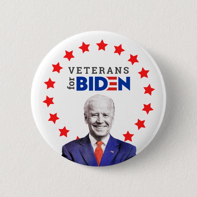 Veteraner i presidentvalet Joe Biden Knapp (Framsida)