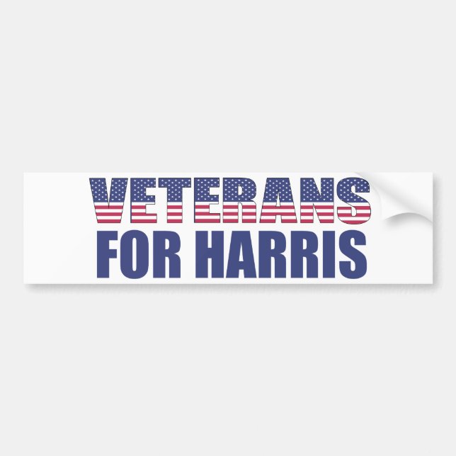 Veteraner i valet till Harris 2024 Bildekal (Framsidan)