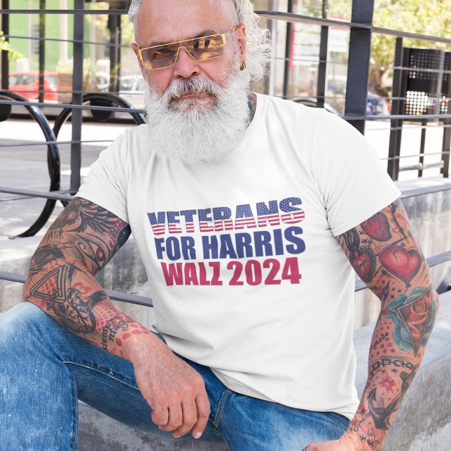 Veteraner i valet till Harris Walz 2024 T Shirt (Skapare uppladdad)