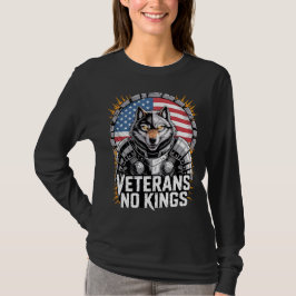 Veteraner Inga Konungar Vargdesign för Stolt Milit T Shirt