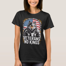 Veteraner Inga Konungar Vargdesign för Stolt Milit T Shirt