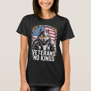 Veteraner Inga Konungar Vargdesign för Stolt Milit T Shirt