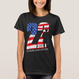 Veteraner Liv 22 Om Dagen Självmord Medvetenhet Pt T Shirt