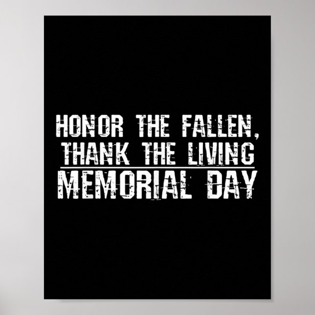 Veteraner, minnesdagen - Hedra De Fallna Tack Poster (Framsidan)