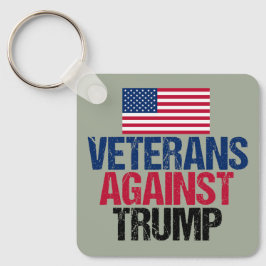 Veteraner mot den amerikanska Flagga Nyckelring