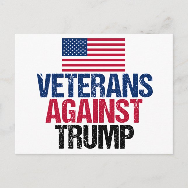 Veteraner mot den amerikanska Flagga Vykort (Framsida)