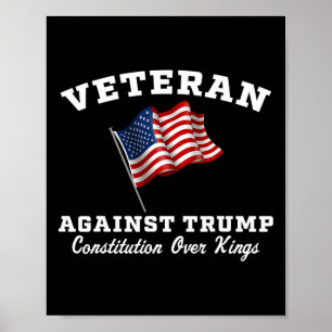 Veteraner mot konstitutionen Trump över Kung Poster