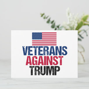 Veteraner mot Trump American Flagga Card