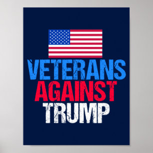 Veteraner mot Trump Blå Val Poster