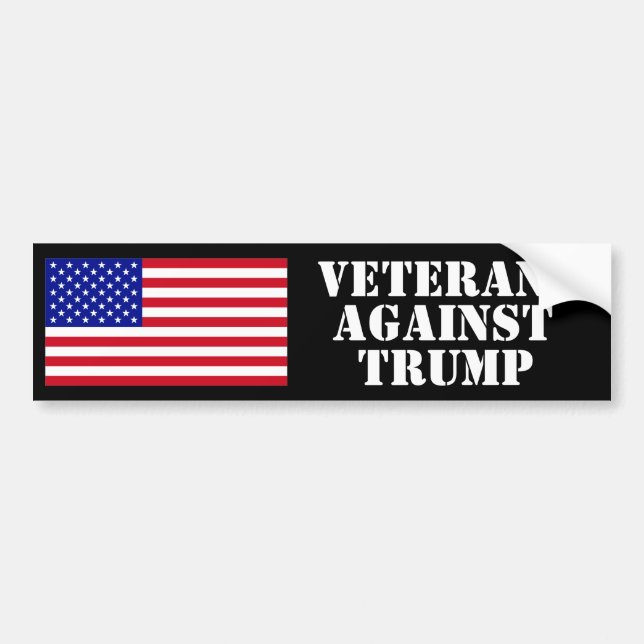 Veteraner mot trump Bumper Sticker v.2 Bildekal (Framsidan)