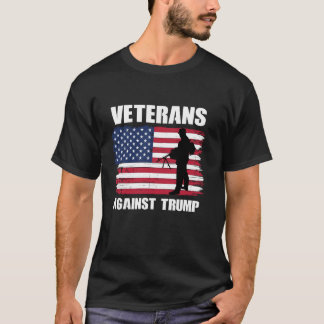 Veteraner mot Trump Militär Vet American Flagga T Shirt