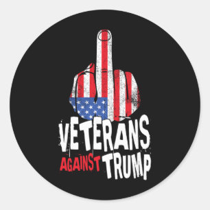 Veteraner mot Trump Militära vetsar mot Trump Runt Klistermärke
