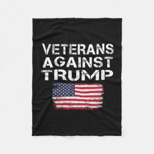 Veteraner mot Trump T-shirt Militära vets mot T Fleecefilt