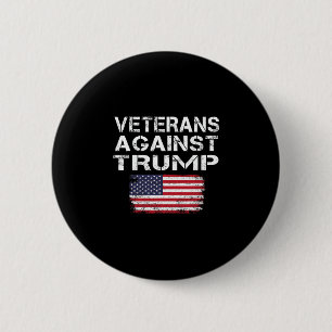 Veteraner mot Trump T-shirt Militära vets mot T Knapp