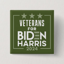 Veteraner Oliv grönt för Biden Harris - 2024 Knapp
