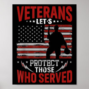 Veteraner skyddar dem som serverade minnesdagen poster