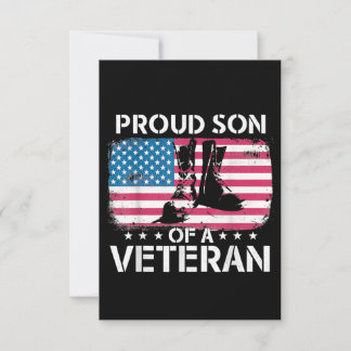 Veteraner - stolt son till veteran T-Shirt OSA Kort