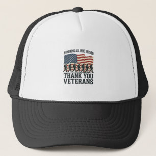 Veteraner Tack Amerikansk Patriotisk Militär Flagg Keps