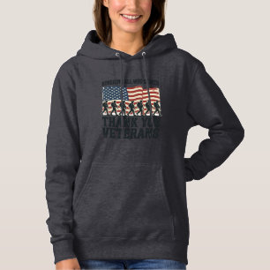 Veteraner Tack Patriotisk Militär Flagg T-Shirt D