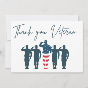 Veteraner Tack Patriotisk Tacksamhet Kort