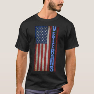 VETERANER USA FLAGGAN 4 JULI T SHIRT