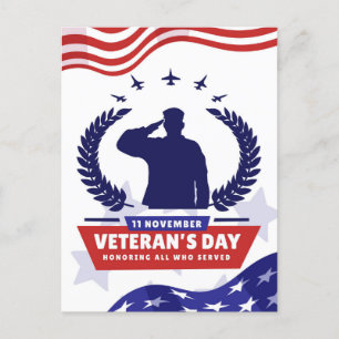 Veteranernas dag - hedra alla som tjänstgjorde helg vykort