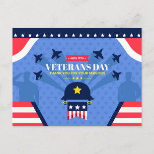 Veteranernas dag - hedra alla som tjänstgjorde helg vykort