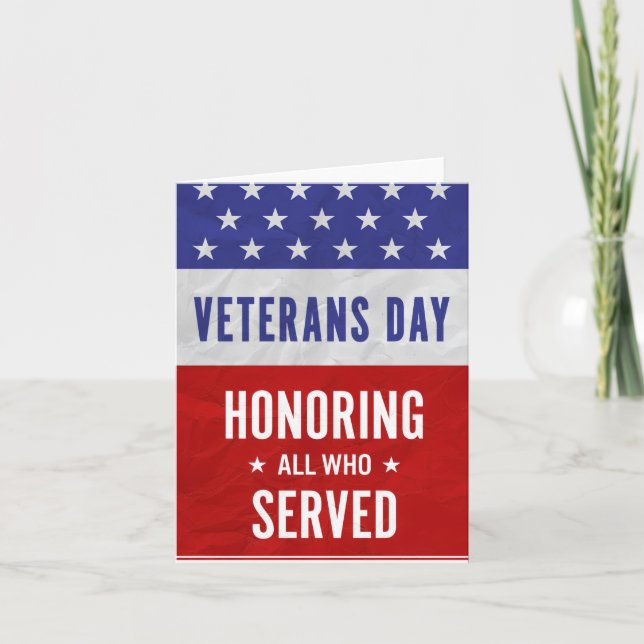 Veteranernas dag - hedra alla som tjänstgjorde kort (Framsida)