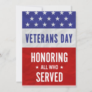 Veteranernas dag - hedra alla som tjänstgjorde kort