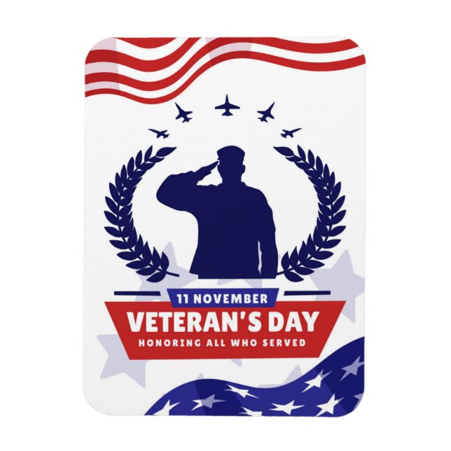 Veteranernas dag - hedra alla som tjänstgjorde magnet (Vertikal)
