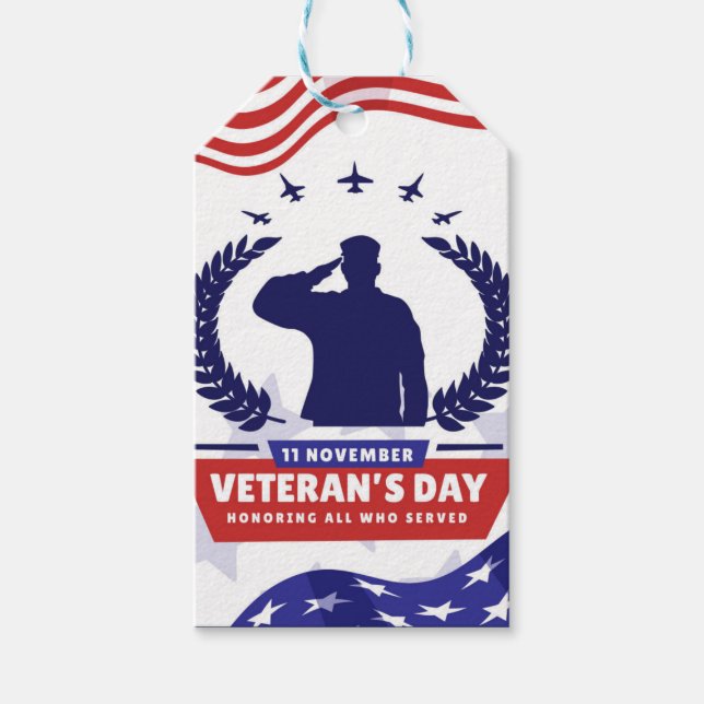 Veteranernas dag - hedra alla som tjänstgjorde presentetikett (Framsidan)