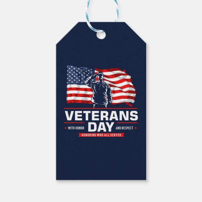 Veteranernas dag - hedra alla som tjänstgjorde presentetikett (Framsidan)