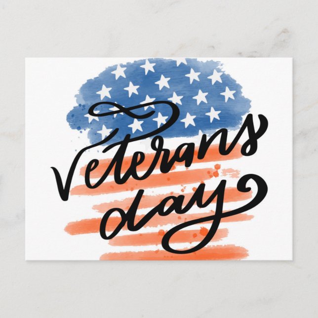 Veteranernas dag helg vykort (Framsida)