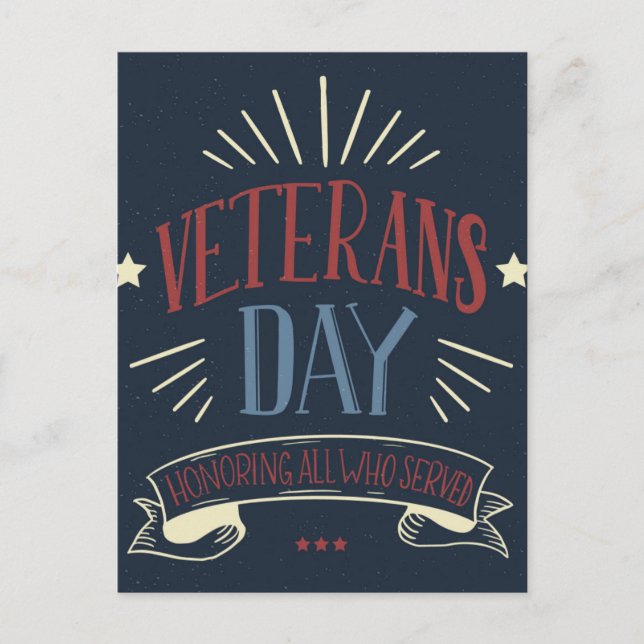 Veteranernas dag helg vykort (Framsida)