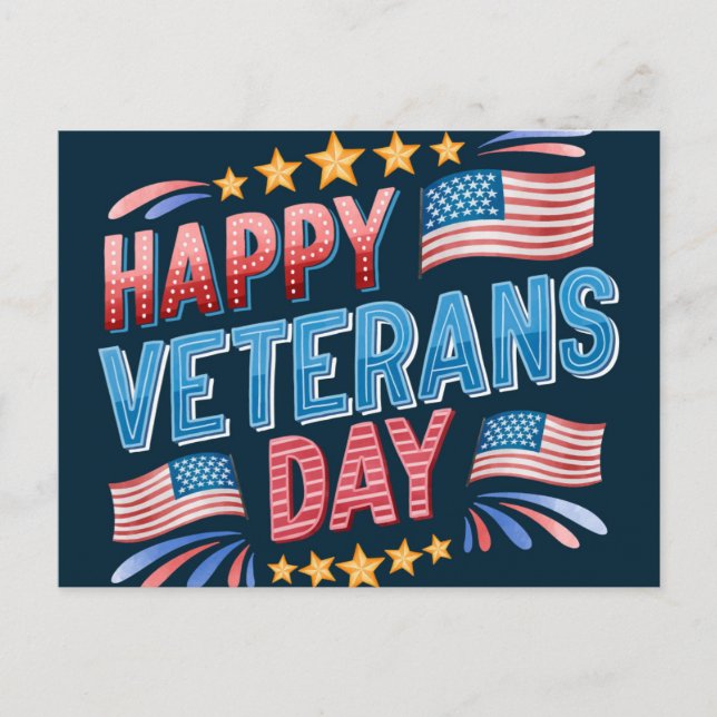 Veteranernas dag helg vykort (Framsida)